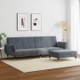 Zweiplätziges Schlafsofa mit dunkelgrauem Samthocker. von , Sofas - Ref: Foro24-3258152, Preis: 447,43 €, Rabatt: %