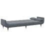 Sofá cama de 2 plazas con taburete terciopelo gris oscuro de , Sofás - Ref: Foro24-3258152, Precio: 447,43 €, Descuento: %