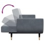 Sofá cama de 2 plazas con taburete terciopelo gris oscuro de , Sofás - Ref: Foro24-3258152, Precio: 447,43 €, Descuento: %