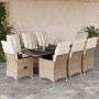 9-piece garden dining set with beige synthetic rattan cushions by , Garden sets - Ref: Foro24-3276810, Price: 1,00 €, Discoun...