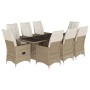 9-piece garden dining set with beige synthetic rattan cushions by , Garden sets - Ref: Foro24-3276810, Price: 1,00 €, Discoun...