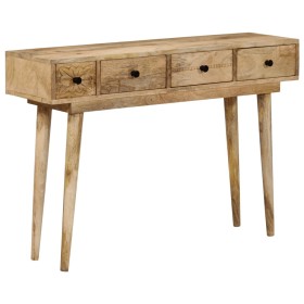 Solid mango wood console table 110x30x75 cm by , Side tables - Ref: Foro24-376069, Price: 149,39 €, Discount: %