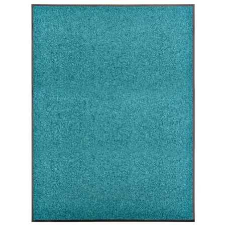 Washable cyan blue doormat 90x120 cm by vidaXL, Doormats - Ref: Foro24-323460, Price: 50,57 €, Discount: %