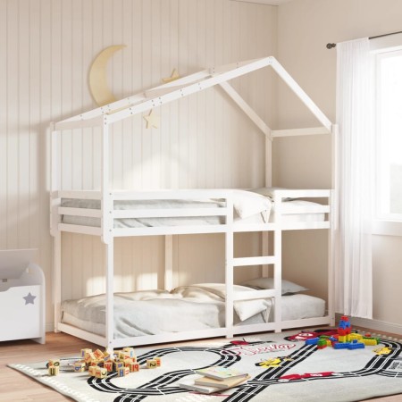 Techo de cama infantil madera maciza blanco 203x95,5x142 cm de , Accesorios para camas y somieres - Ref: Foro24-846941, Preci...