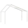 Solid white wood children's bed canopy 203x95.5x142 cm by , Accessories for beds and slatted bases - Ref: Foro24-846941, Pric...