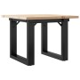 Center table with solid pine wood frame and iron, 50x50x35 cm by , Coffee table - Ref: Foro24-3282659, Price: 55,82 €, Discou...