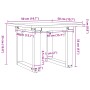 Massivholz-Kiefer- und Eisenrahmen-Couchtisch 50x50x35 cm von , Couchtisch - Ref: Foro24-3282659, Preis: 55,82 €, Rabatt: %