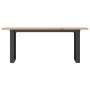 Center table with solid pine wood frame and iron, 110x40x45 cm by , Coffee table - Ref: Foro24-3282667, Price: 80,27 €, Disco...