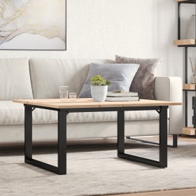 Center table with solid pine wood frame and iron, 90x90x45 cm by , Coffee table - Ref: Foro24-3282665, Price: 94,32 €, Discou...