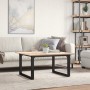 Center table with solid pine wood frame and iron, 90x90x45 cm by , Coffee table - Ref: Foro24-3282665, Price: 94,99 €, Discou...