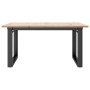 Center table with solid pine wood frame and iron, 90x90x45 cm by , Coffee table - Ref: Foro24-3282665, Price: 94,99 €, Discou...