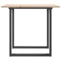 Dining table with solid pine wood frame and iron, 80x80x75 cm. by , Kitchen and dining tables - Ref: Foro24-3282673, Price: 9...