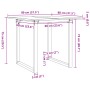 Esstisch mit massivem Kiefernholzrahmen und Eisenbeinen 80x80x75 cm. von , Küchen- und Esstische - Ref: Foro24-3282673, Preis...