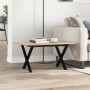 Solid pine wood and iron X-frame coffee table 80x50x40 cm by , Coffee table - Ref: Foro24-3282684, Price: 67,11 €, Discount: %