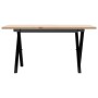 Solid pine wood and iron X-frame coffee table 80x50x40 cm by , Coffee table - Ref: Foro24-3282684, Price: 67,11 €, Discount: %