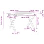 Massivholz-Kiefer- und Eisenrahmen-Couchtisch 80x50x40 cm von , Couchtisch - Ref: Foro24-3282684, Preis: 67,11 €, Rabatt: %