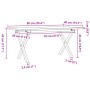 Massivholz-Kiefer- und Eisenrahmen-Couchtisch 90x40x35 cm von , Couchtisch - Ref: Foro24-3282686, Preis: 61,47 €, Rabatt: %