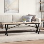 Solid pine wood and iron X-frame coffee table 160x40x45 cm by , Coffee table - Ref: Foro24-3282690, Price: 88,12 €, Discount: %