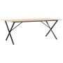 Dining table with solid pine wood and iron frame 200x100x75 cm by , Kitchen and dining tables - Ref: Foro24-3282701, Price: 1...