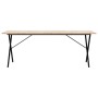 Dining table with solid pine wood and iron frame 200x100x75 cm by , Kitchen and dining tables - Ref: Foro24-3282701, Price: 1...