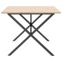 Dining table with solid pine wood and iron frame 200x100x75 cm by , Kitchen and dining tables - Ref: Foro24-3282701, Price: 1...