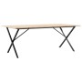 Dining table with solid pine wood and iron frame 200x100x75 cm by , Kitchen and dining tables - Ref: Foro24-3282701, Price: 1...