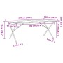 Dining table with solid pine wood and iron frame 200x100x75 cm by , Kitchen and dining tables - Ref: Foro24-3282701, Price: 1...