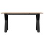 Center table with solid pine wood frame and iron, measuring 90x40x35 cm. by , Coffee table - Ref: Foro24-3282708, Price: 70,6...