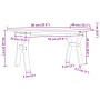 Massivholz- und Eisen-Center-Tisch mit Rahmen aus Kiefernholz, 90x40x35 cm. von , Couchtisch - Ref: Foro24-3282708, Preis: 70...