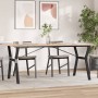 Dining table with solid pine wood and iron frame, 180x90x75cm. by , Kitchen and dining tables - Ref: Foro24-3282722, Price: 1...