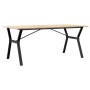 Dining table with solid pine wood and iron frame, 180x90x75cm. by , Kitchen and dining tables - Ref: Foro24-3282722, Price: 1...