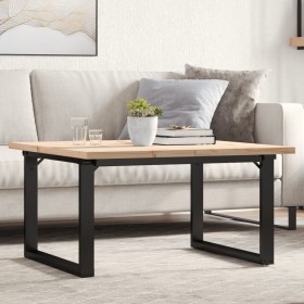 Center table with solid pine wood frame and iron, 80x80x45.5cm by , Coffee table - Ref: Foro24-3282729, Price: 96,57 €, Disco...