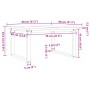 Massivholz-Kiefer- und Eisenrahmen-Couchtisch 80x80x45,5 cm von , Couchtisch - Ref: Foro24-3282729, Preis: 98,12 €, Rabatt: %