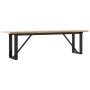 Center table with solid pine wood frame and iron, measuring 160x40x45.5 cm. by , Coffee table - Ref: Foro24-3282734, Price: 1...