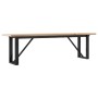 Center table with solid pine wood frame and iron, measuring 160x40x45.5 cm. by , Coffee table - Ref: Foro24-3282734, Price: 1...