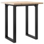 Dining table with solid pine wood frame and iron, 60x60x75.5 cm by , Kitchen and dining tables - Ref: Foro24-3282736, Price: ...