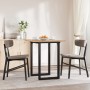 Dining table with solid pine wood frame and iron, 60x60x75.5 cm by , Kitchen and dining tables - Ref: Foro24-3282736, Price: ...