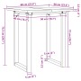 Esstisch mit massivem Kiefernholzrahmen und Eisen 60x60x75,5 cm. von , Küchen- und Esstische - Ref: Foro24-3282736, Preis: 87...