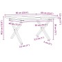 Massivholz-Kiefer- und Eisenrahmen-Couchtisch 60x60x40,5cm von , Couchtisch - Ref: Foro24-3282748, Preis: 65,99 €, Rabatt: %