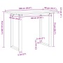 Esstisch mit massivem Kiefernholzrahmen und Eisen 100x50x75,5 cm. von , Küchen- und Esstische - Ref: Foro24-3282741, Preis: 9...