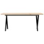 Center table with solid pine wood frame and iron, 110x40x45.5 cm by , Coffee table - Ref: Foro24-3282755, Price: 73,46 €, Dis...