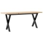 Center table with solid pine wood frame and iron, 110x40x45.5 cm by , Coffee table - Ref: Foro24-3282755, Price: 73,46 €, Dis...