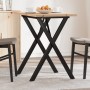 Dining table with solid pine wood and iron frame 80x50x75.5 cm by , Kitchen and dining tables - Ref: Foro24-3282760, Price: 7...