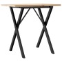 Dining table with solid pine wood and iron frame 80x50x75.5 cm by , Kitchen and dining tables - Ref: Foro24-3282760, Price: 7...