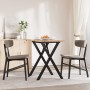 Dining table with solid pine wood and iron frame 80x50x75.5 cm by , Kitchen and dining tables - Ref: Foro24-3282760, Price: 7...