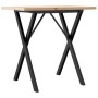 Dining table with solid pine wood and iron frame 80x50x75.5 cm by , Kitchen and dining tables - Ref: Foro24-3282760, Price: 7...