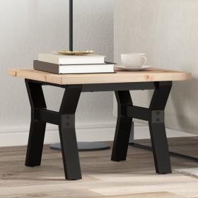 Center table with frame and solid pine and iron wood, 50x50x35.5cm by , Coffee table - Ref: Foro24-3282769, Price: 62,99 €, D...