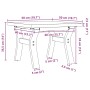 Massivholz- und Eisen-Couchtisch mit Rahmen aus Kiefernholz, 50x50x35,5 cm. von , Couchtisch - Ref: Foro24-3282769, Preis: 62...