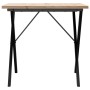 Dining table with solid pine wood and iron frame 90x90x75.5 cm by , Kitchen and dining tables - Ref: Foro24-3282762, Price: 1...