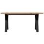 Center table with solid pine wood and iron frame, measuring 100x50x45.5 cm. by , Coffee table - Ref: Foro24-3282776, Price: 9...